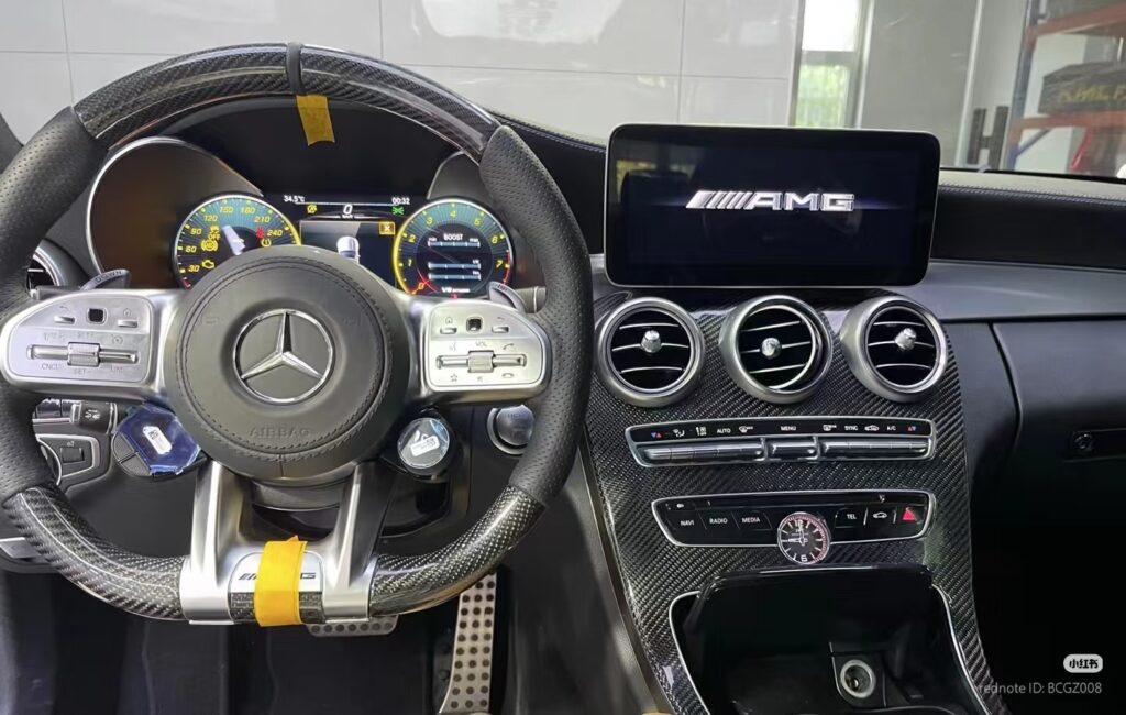 Mercedes-AMG carbon fiber steering wheel conversion