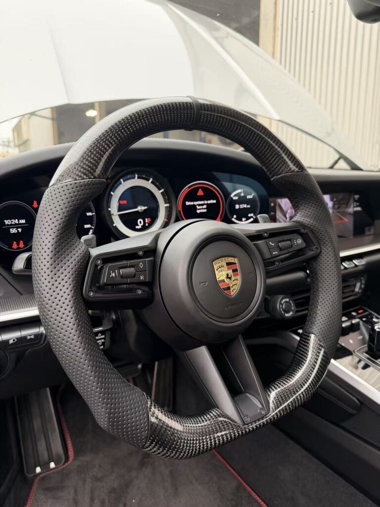 Custom Porsche steering wheel