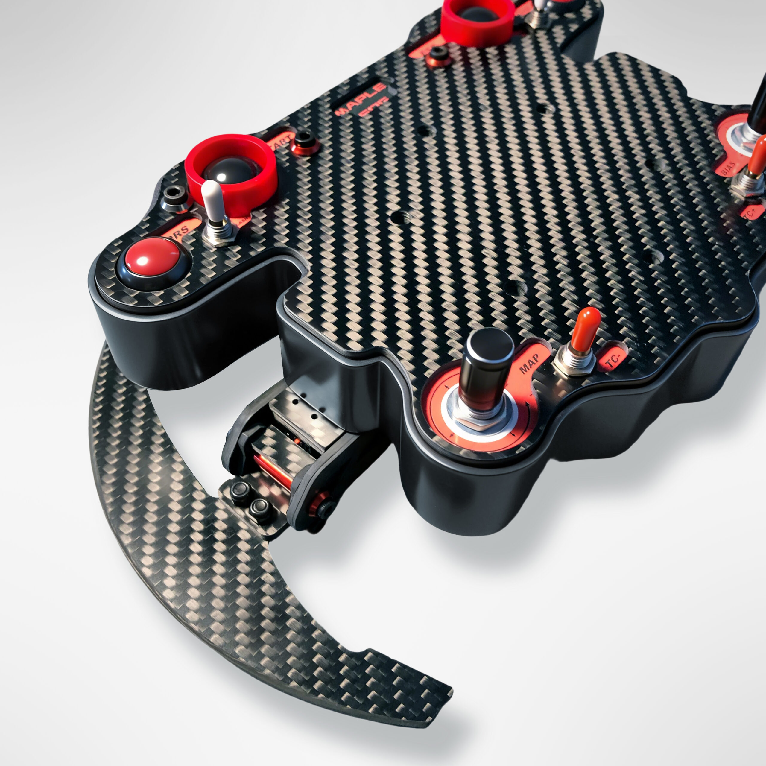 PP Ver.2 carbon fiber racing hub with integrated controls(Red) - Image 3