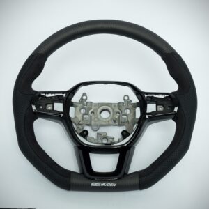 Honda Civic 11th Gen carbon fiber steering wheel with suede and perforated leather grip