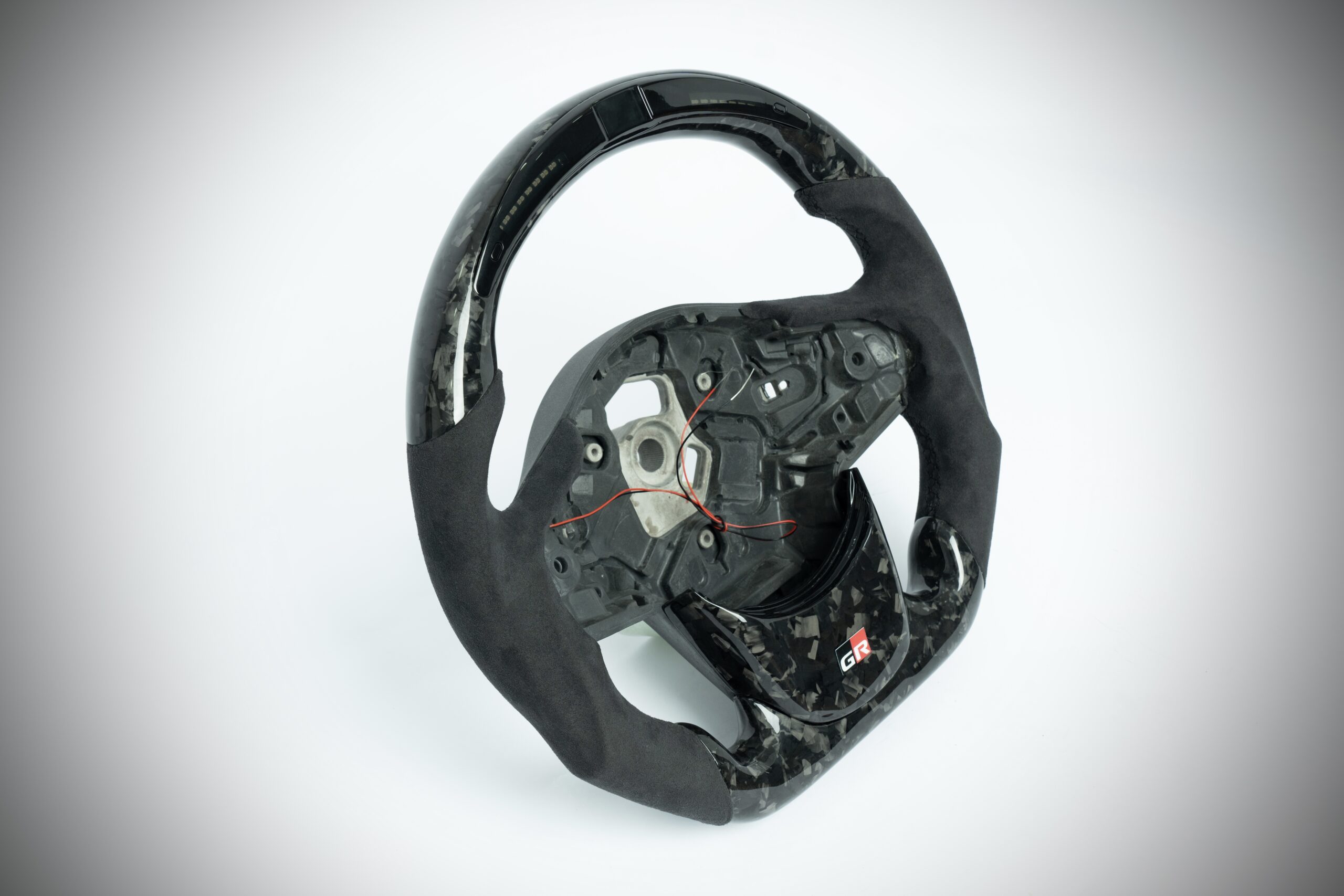 Mk5 A90 Supra forged carbon fiber steering wheel with suede grip and LED shift light - Image 2