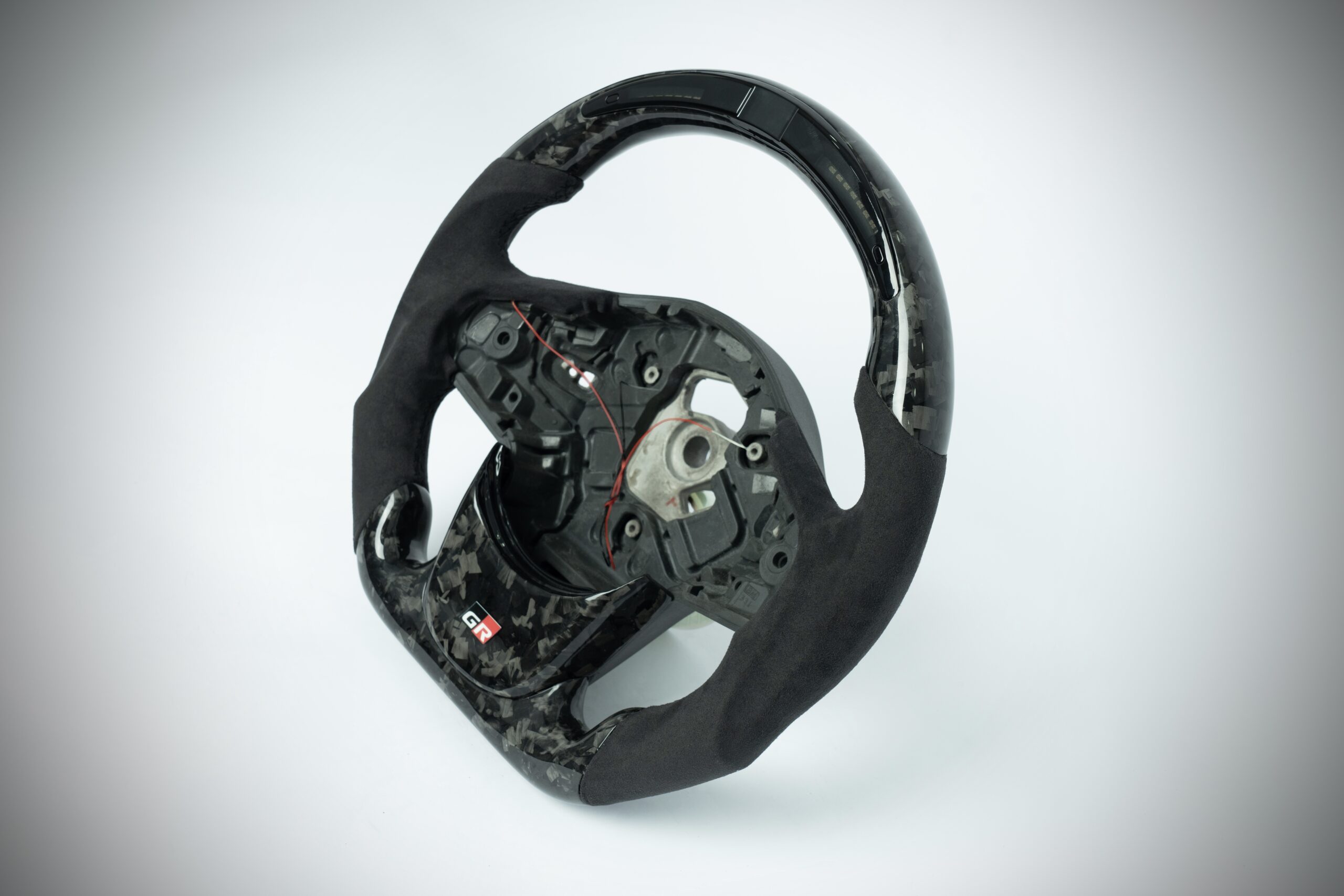 Mk5 A90 Supra forged carbon fiber steering wheel with suede grip and LED shift light - Image 3