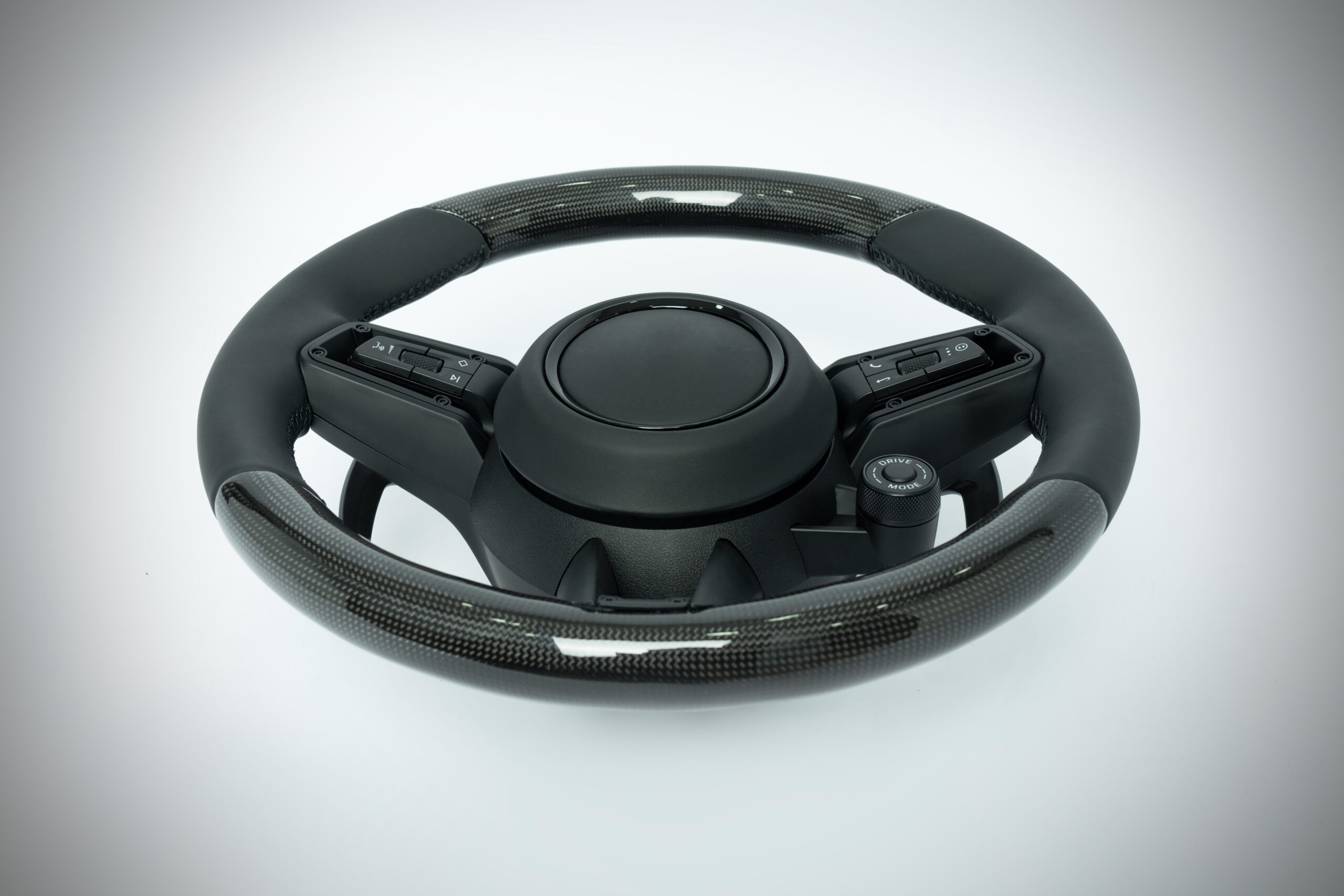 Porsche 992 911 steering wheel black leather and carbon fiber - Image 4