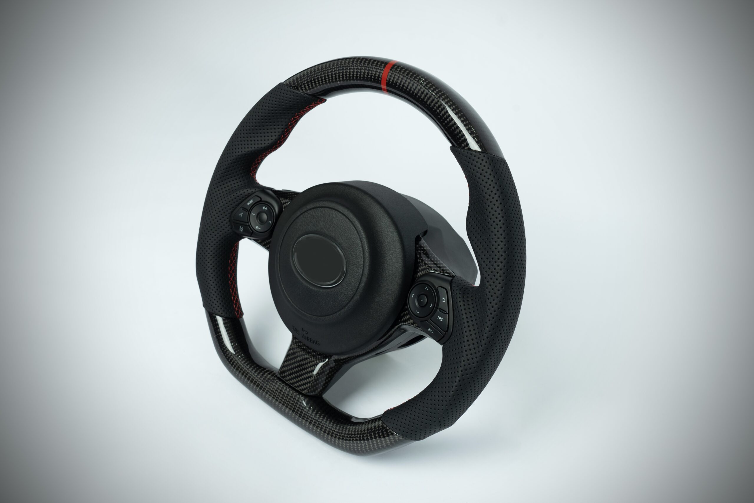 FRS/GT86/BRZ carbon fiber steering wheel with perforated leather grip - Image 2