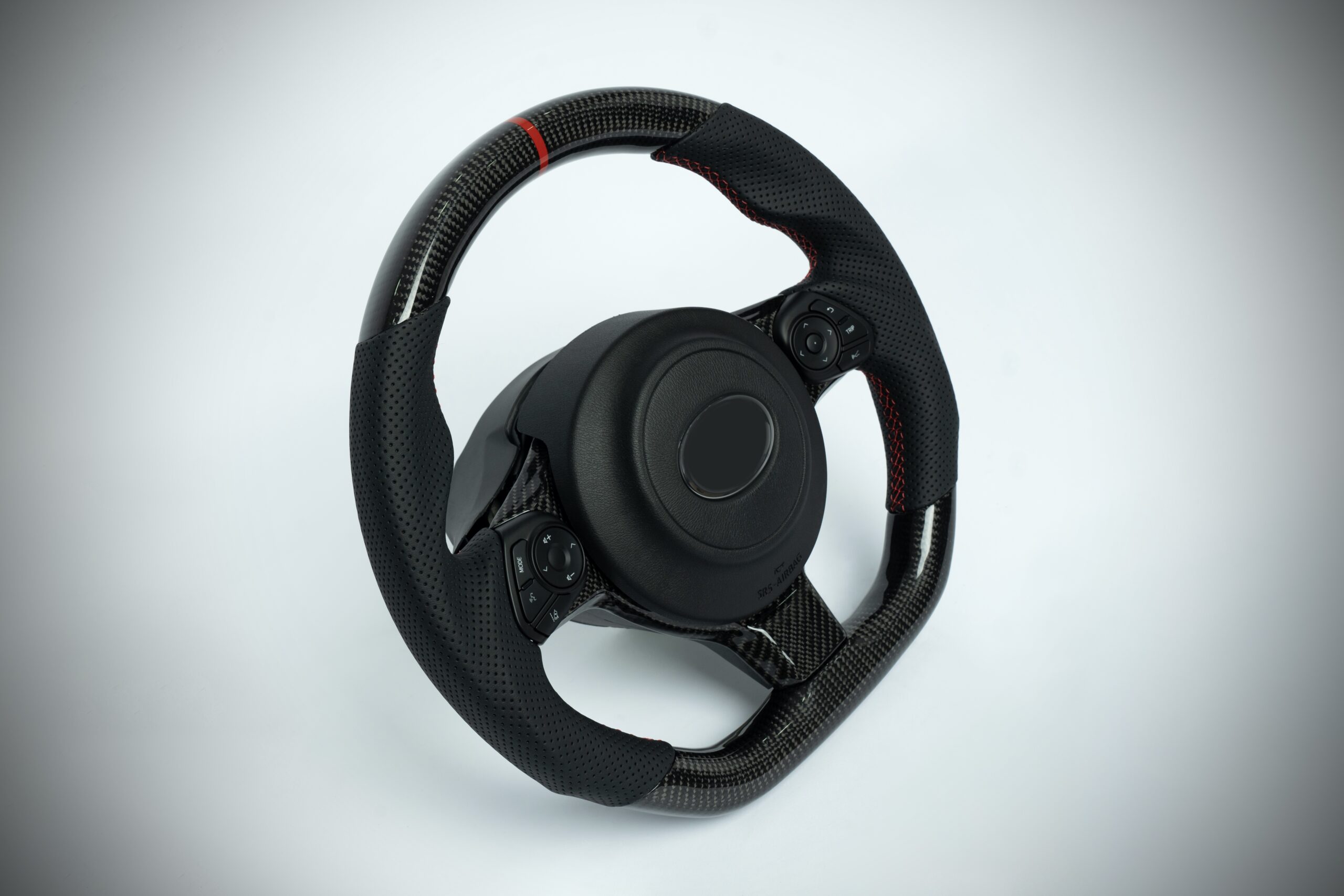 FRS/GT86/BRZ carbon fiber steering wheel with perforated leather grip - Image 3