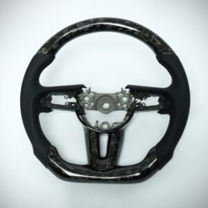 Mazda 3 2019+ forged carbon steering wheel with perforated leather sports grip