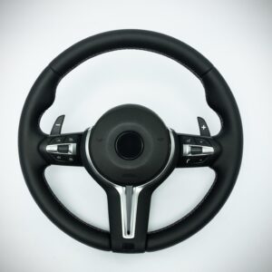 BMW F chassis 5, 6 series only stock replacement steering leather wheel with M color stiching
