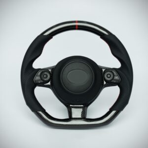 GR86/BRZ carbon fiber steering wheel with perforated leather grip
