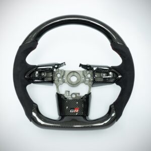 Toyota GR Corolla carbon fiber steering wheel with suede sports grip