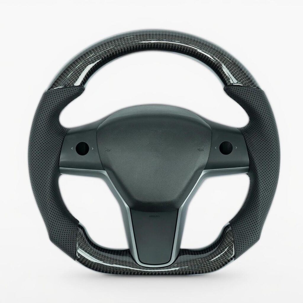 Tesla Model 3/Y carbon fiber steering wheel with sports grip 2017-2023