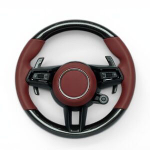 992 Style, Porsche Panamera (970) , 911 (991.1) , Boxster (987.2 981) , Cayman (981) ,Cayenne (958) steering wheel black leather and carbon fiber