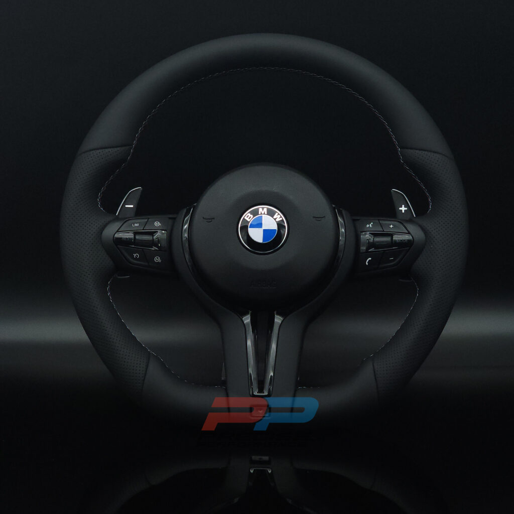 2018 bmw f36 m-sport,black trim and button,heated and vibration,flat bottom,perforated leather sport grip,