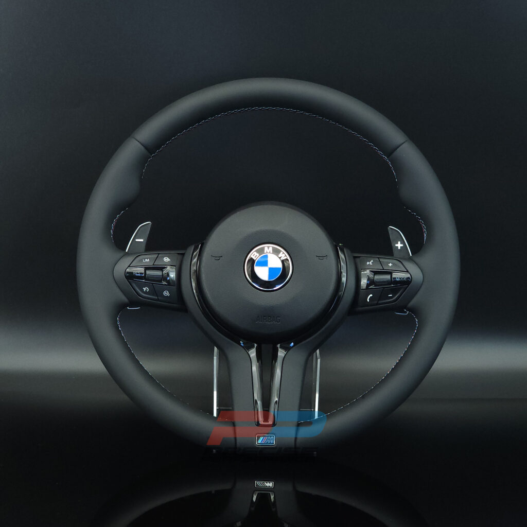 BMW F chassis 2, 3, 4, X1, X2, X3, X4, X5, X6 OEM replacement leather steering wheel with Heated.