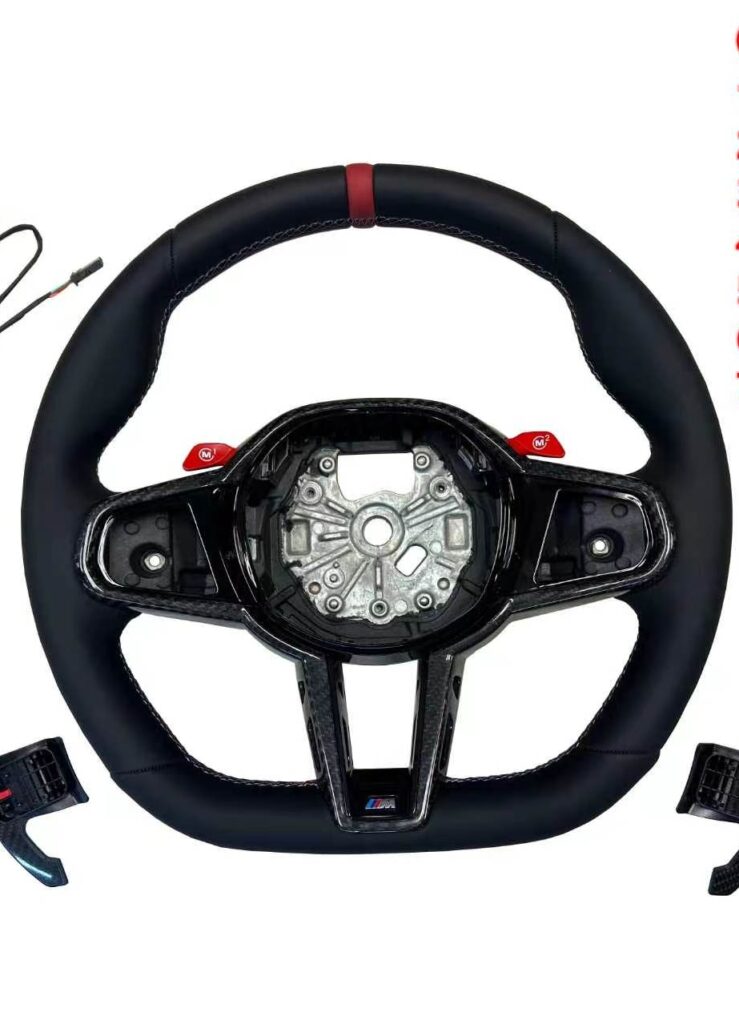 2020 bmw 530i CS style core steering wheel with carbon paddle shifter, dual stage
