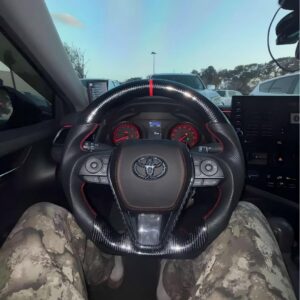 2023 Toyota Camry TRD(Full Carbonfiber,Perforated Leather sport grip,Red stitching and center strip,Red stitching on airbag cover and Carbon Logo)